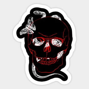 Skull And Snake Sticker